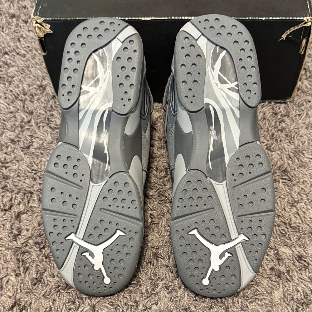 Air Jordan 8 Cool Greys WORN ONCE - Picture 2 of 4